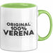 Verena Tasse Original 100% Verena Geschenk Grün Trendation