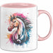 Pferde Tierliebhaber Tasse Geschenk Lustige Geschenkidee Spruch Rosa Trendation