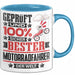 Motorradfahrer Geschenk Lustiger Spruch für Motorradfahrer Geschenkidee Bester Motorradfahrer Der Welt Blau Trendation
