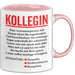 Büroarbeit Kollege Wertschätzung Tasse Geschenk Lustige Geschenkidee Spruch Kollegin Rosa Trendation