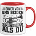 Posauntist Tasse Geschenk Trompete Posaune Einer Von Uns Beiden Spielt Besser Als Du Geschenkidee Rot Trendation