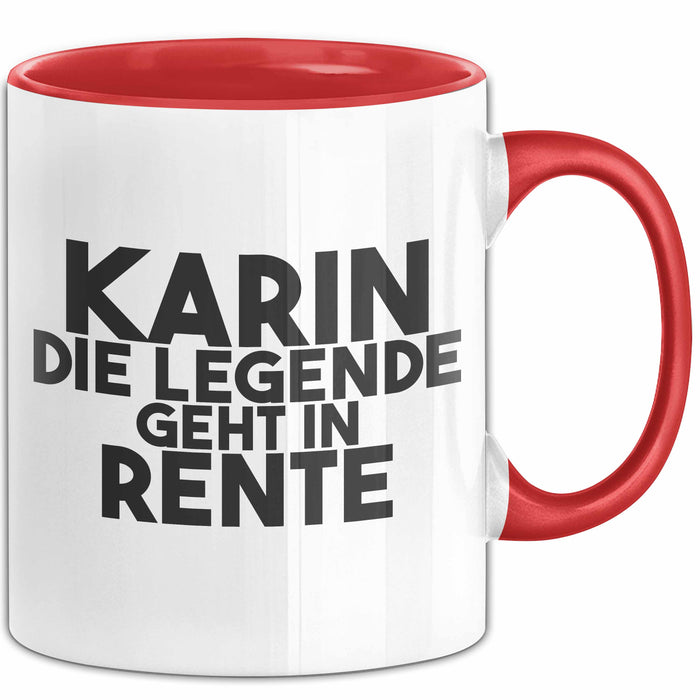 Karin Tasse Karin – Die Legende Geht In Rente Geschenk