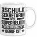 Schulsektretärin Weil Superheldin Kein Offizieller Beruf Ist Tasse Geschenkidee Weiß Trendation