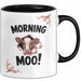 Kuh Tasse Geschenk Morning Moo Geschenkidee Lustig Guten Morgen Schwarz Trendation