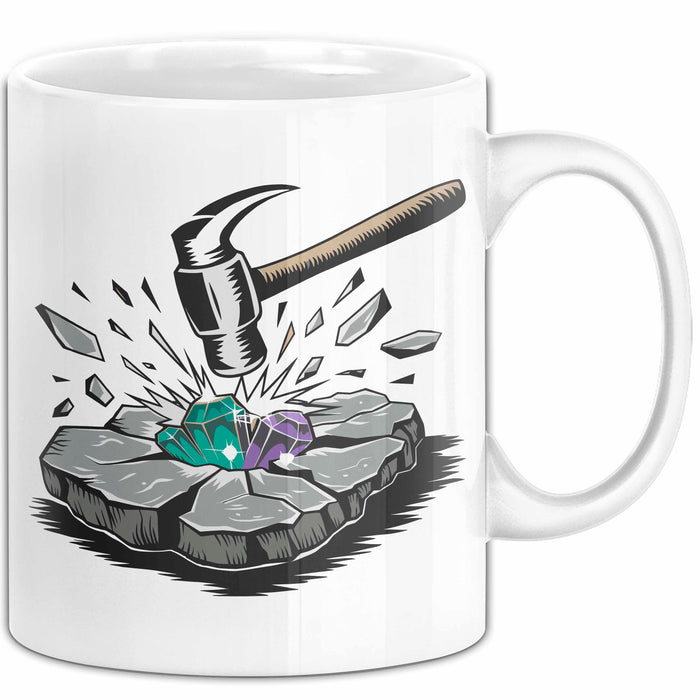 Geologe Tasse Geschenkidee für Felsenliebhaber Weiß Trendation