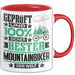 Mountainbiker Geschenk Lustiger Spruch für Mountainbiker Geschenkidee Bester Mountainbiker Der Welt Rot Trendation