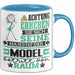 Model Geschenk Tasse Lustiger Spruch Erheben Sie Sich Der Model Betritt den Raum Blau Trendation
