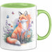 Fuchs Tierliebhaber Tasse Geschenk Lustige Geschenkidee Spruch Grün Trendation