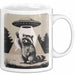 Waschbär Tierliebhaber UFO Alien Tasse Geschenk Lustige Geschenkidee Spruch Weiß Trendation
