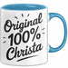 Christa Tasse Geschenk Original 100% Christa Geschenkidee Geburtstag Blau Trendation