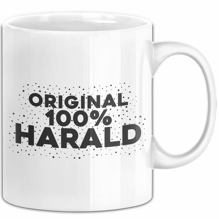 Harald Tasse Original 100% Harald Geschenk Weiß Trendation