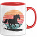 Reiter Tasse Geschenkidee Reitsport Enthusiast Geschenkidee Lustig Rot Trendation