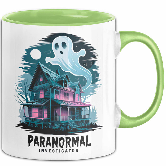 Paranormaler Ermittler Tasse Geschenkidee für Grün Trendation