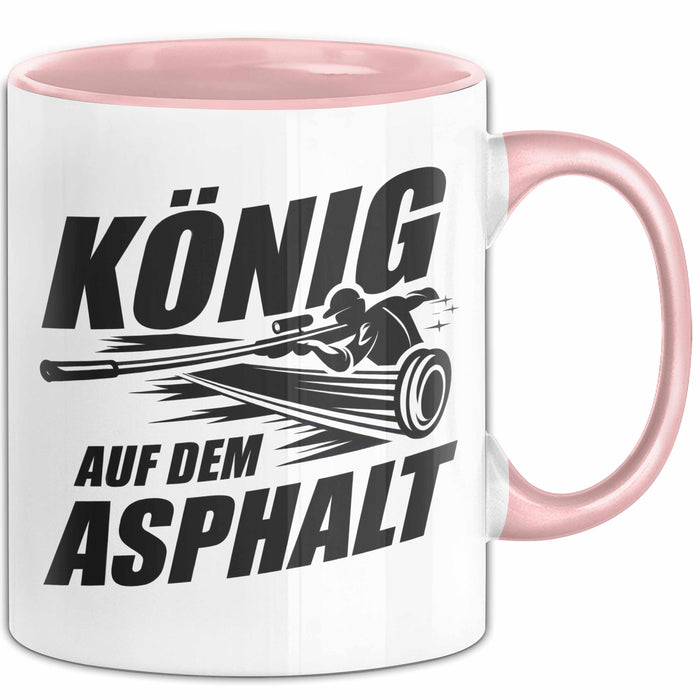 Stockschießen Tasse Geschenkidee König Auf Der Strasse Rosa Trendation