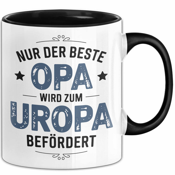 Opa Großvater Tasse Geschenk Lustige Geschenkidee Spruch Nur Der Beste Opa Wird Zum Uropa Befördert Trendation