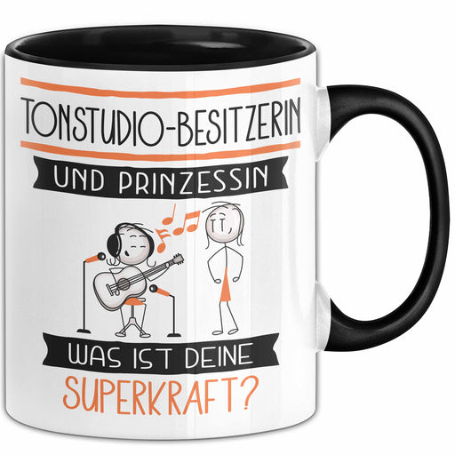 Tonstudio-Besitzerin Und Prinzessin Tasse Geschenk Für Eine Tonstudio-Besitzerin Geburtstag Was Ist Deine Superkraft Trendation