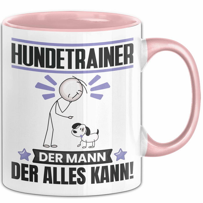 Hundetrainer Tasse Geschenk für Hundetrainer Der Mann Der Alles Kann Geschenkidee zum Geburtstag Rosa Trendation