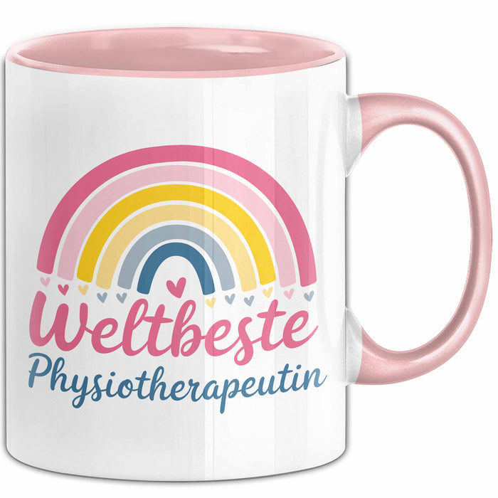Physiotherapeut Physiotherapie Tasse Geschenk Lustige Geschenkidee Spruch Weltbeste Physiotherapeutin Rosa Trendation