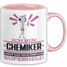 Chemiker Geschenk Tasse Ich Bin Chemiker Aber Sag Doch Einfach Superheld Lustige Geschenkdiee für Chemiker Kaffee-Becher Rosa Trendation