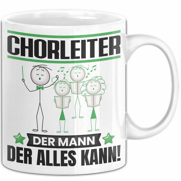 Chorleiter Tasse Geschenk für Chorleiter Der Mann Der Alles Kann Geschenkidee zum Geburtstag Weiß Trendation