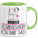 Geschenk für Sounddesignerin Tasse Lustige Geschenkidee Geburtstag Ich Bin Sounddesignerin Ich Darf Das Grün Trendation