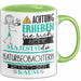 Naturbeobachterin Tasse Geschenk Lustiger Spruch Bitte Erheben Sie Sich Seine Majestät Die Naturbeobachterin Betritt Den Raum Grün Trendation