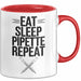 Biologe Tasse Geschenk Essen Schlafen Pipettieren Rot Trendation