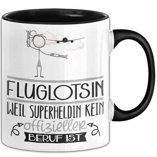 Fluglotsin Geschenk Tasse Lustiger Spruch Fluglotsin Weil Superheldin Kein Offizieller Beruf Ist Geschenkidee Trendation