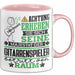 Gitarrenspieler Geschenk Tasse Lustiger Spruch Erheben Sie Sich Der Gitarrenspieler Betritt den Raum Rosa Trendation