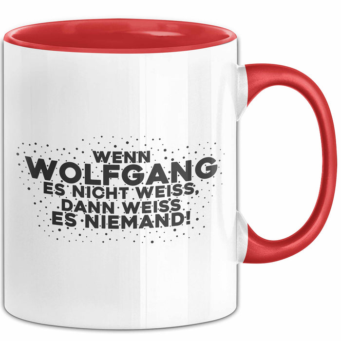 Wolfgang Tasse Wenn Wolfgang Es Nicht Weiss, Dann Weiss Es Niemand!