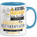Reittherapeutin Tasse Geschenk Lustiger Spruch Bitte Erheben Sie Sich Seine Majestät Die Reittherapeutin Betritt Den Raum Blau Trendation