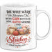 Stricken Tasse Geschenk Welt Waere Besser Wenn Garn Kostenlos Geschenkidee Weiß Trendation