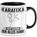 Karateka Tasse Geschenk für Karateka Der Mann Der Alles Kann Geschenkidee zum Geburtstag Schwarz Trendation