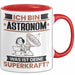 Astronom Tasse Geschenk für Astronom Geburtstag Lustiger Spruch Kaffee-Becher Was Ist Deine Superkraft Rot Trendation