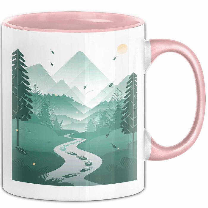 Wanderer Tasse Geschenk Lustige Geschenkidee Spruch Für Trail Entdecker Rosa Trendation