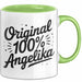 Angelika Tasse Geschenk Original 100% Angelika Geschenkidee Geburtstag Grün Trendation
