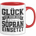 Glück Ist Wenn Sopran Einsetzt Chor Sänger Chorprobe Geschenkidee Tasse Rot Trendation