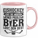 Eishockey Tasse Löst Die Meisten Meiner Probleme Bier Löst Den Rest Becher Geschenkidee Rosa Trendation