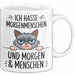 Sarkastische Katze Tasse Geschenk Lustige Geschenkidee Ich Hasse Morgenmenschen und morgen Weiß Trendation