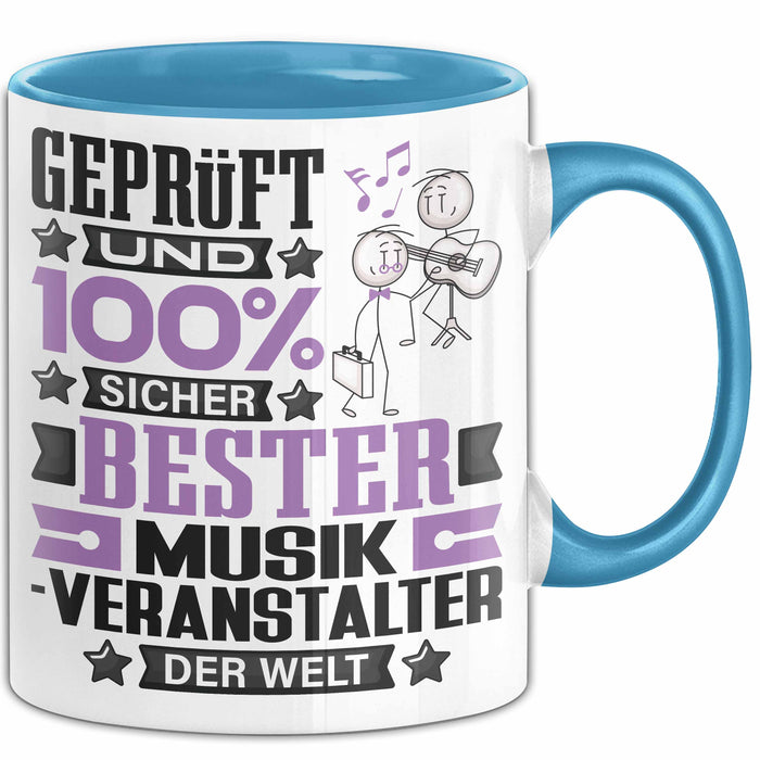 Musikveranstalter Geschenk Lustiger Spruch für Musikveranstalter Geschenkidee Bester Musikveranstalter Der Welt Blau Trendation