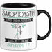Saxophonistin Und Prinzessin Tasse Geschenk Für Eine Saxophonistin Geburtstag Was Ist Deine Superkraft Trendation