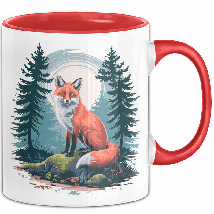 Fuchs Tierliebhaber Tasse Geschenk Lustige Geschenkidee Spruch Rot Trendation