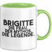 Brigitte Tasse Brigitte – Die Frau. Der Mythos. Die Legende. Geschenk Grün Trendation