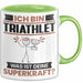Triathlet Tasse Geschenk für Triathlet Geburtstag Lustiger Spruch Kaffee-Becher Was Ist Deine Superkraft Grün Trendation