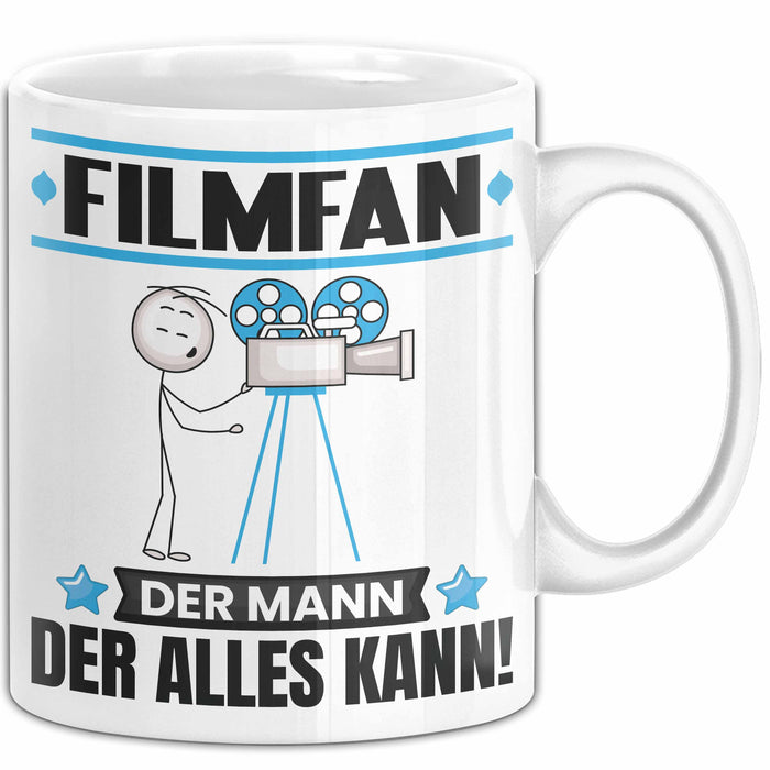 Filmfan Tasse Geschenk für Filmfan Der Mann Der Alles Kann Geschenkidee zum Geburtstag Weiß Trendation