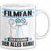 Filmfan Tasse Geschenk für Filmfan Der Mann Der Alles Kann Geschenkidee zum Geburtstag Weiß Trendation