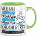 Radfahrerin Tasse Geschenk Spruch Wer Will Schon Prinzessin Sein Wenn Man Auch Radfahrerin Sein Kann Grün Trendation