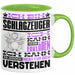 Schlagzeuger Geschenk Kaffee-Tasse Geschenkidee für Schlagzeuger Ich Bin Schlagzeuger Ich Kann Es Dir Erklären Jedoch Nicht Für Dich Verstehen Spruch Lustig Grün Trendation