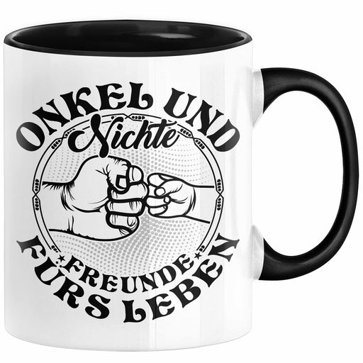 Onkel Und Nichte Geschenke Partner Tasse Faust Geschenkidee für Nichte Onkel von Nichte Schwarz Trendation