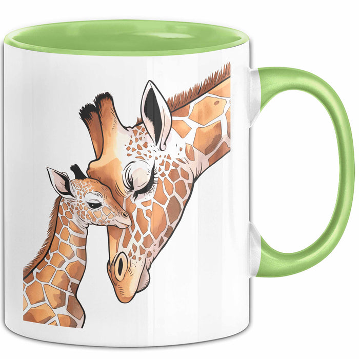 Giraffenmama Tasse Geschenk Lustige Geschenkidee Spruch Grün Trendation